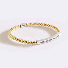 Be Still and Know - Psalm 46:10 Beaded Inspire Bracelet