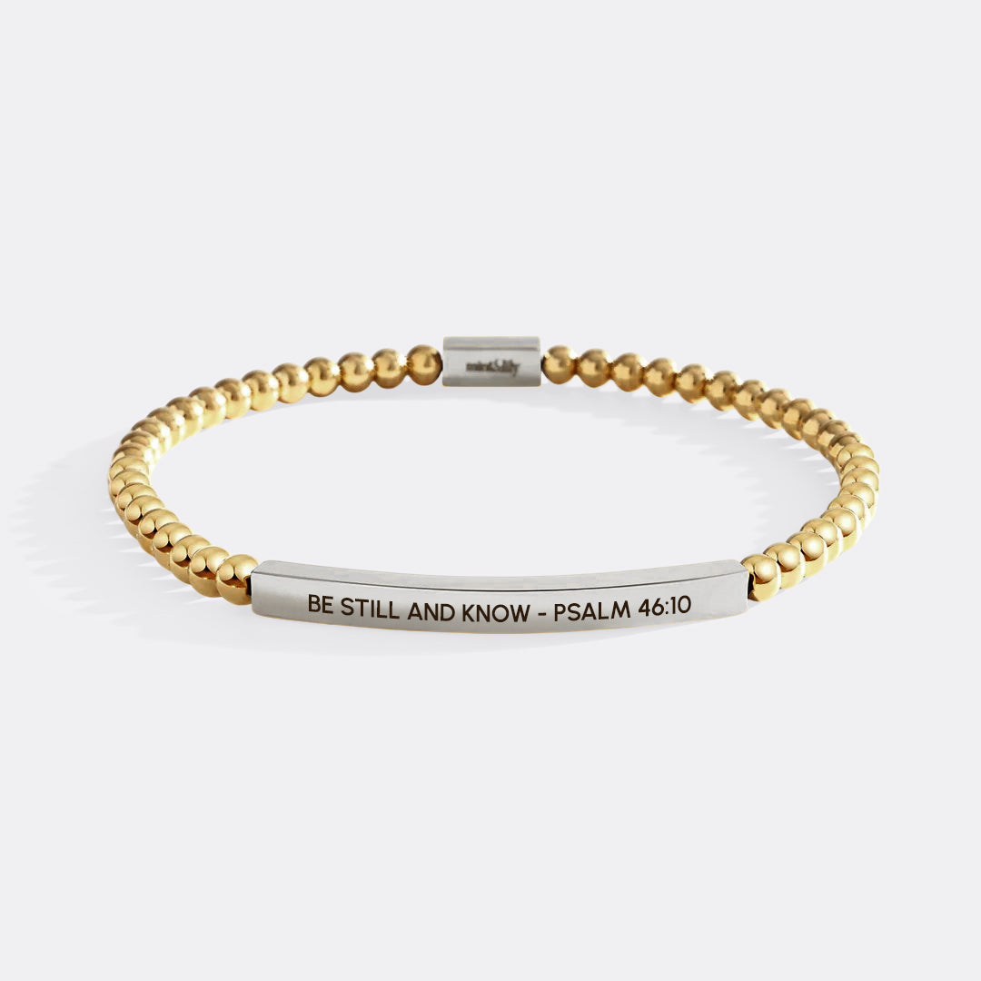 Be Still and Know - Psalm 46:10 Beaded Inspire Bracelet
