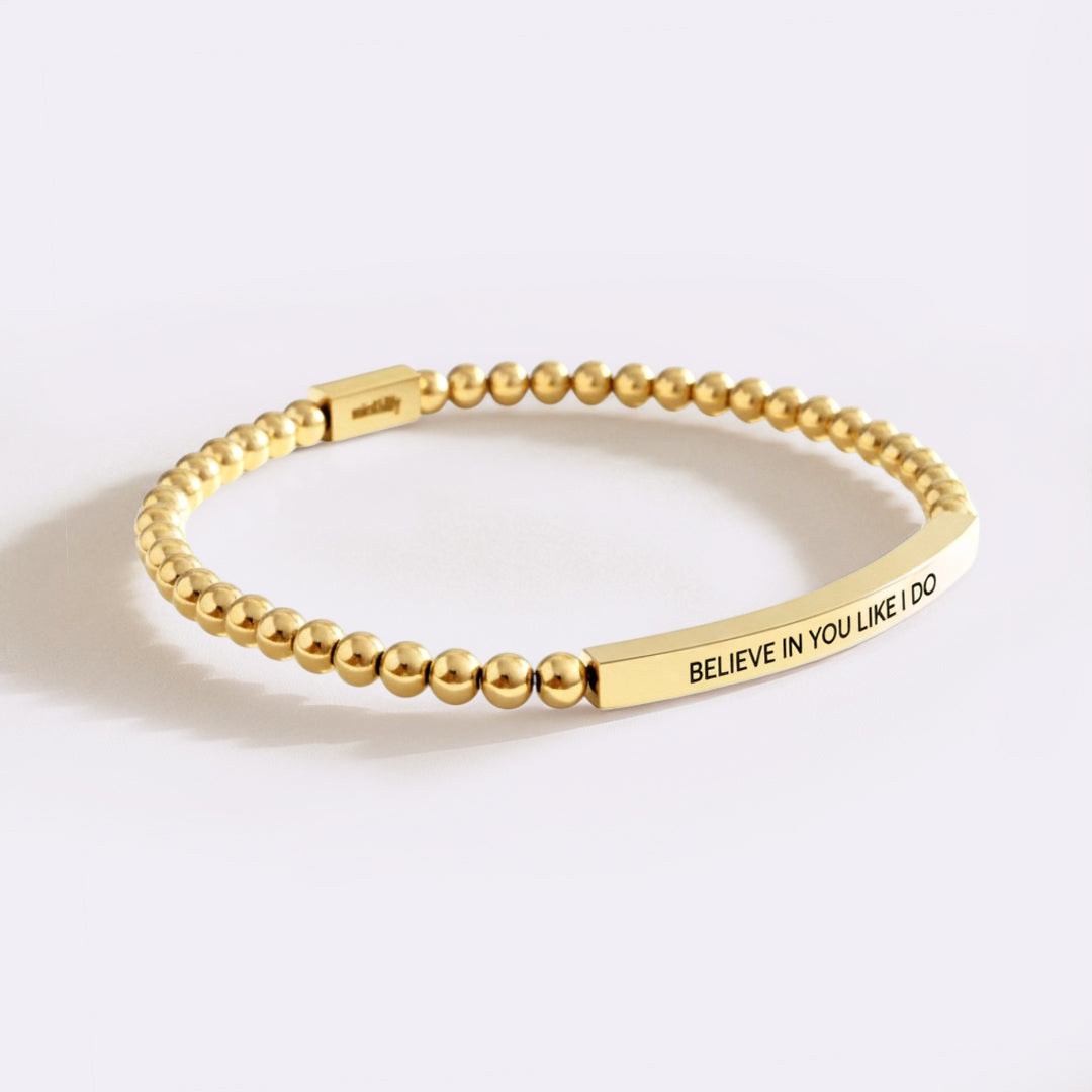 Believe in You Like I Do Beaded Inspire Bracelet
