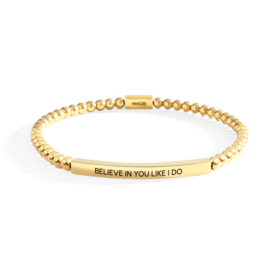 Believe in You Like I Do Beaded Inspire Bracelet