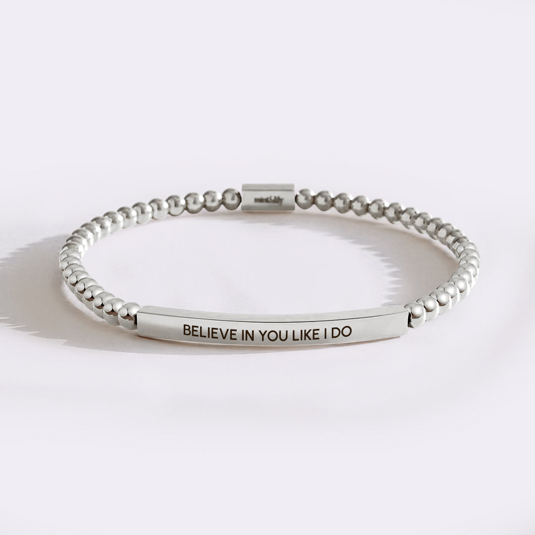 Believe in You Like I Do Beaded Inspire Bracelet