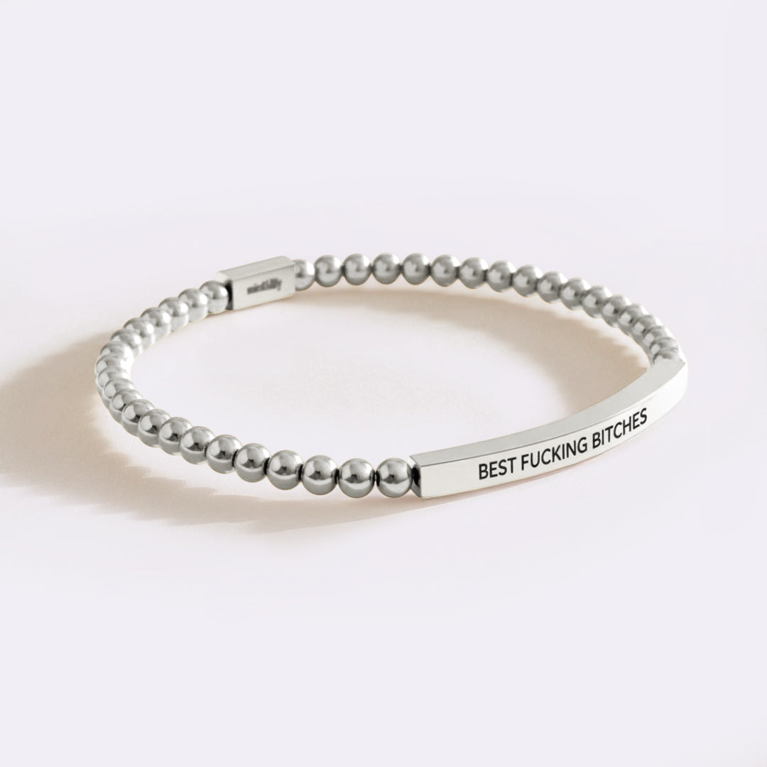 Best Fucking Bitches Beaded Inspire Bracelet