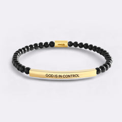 God Is In Control Beaded Inspire Bracelet