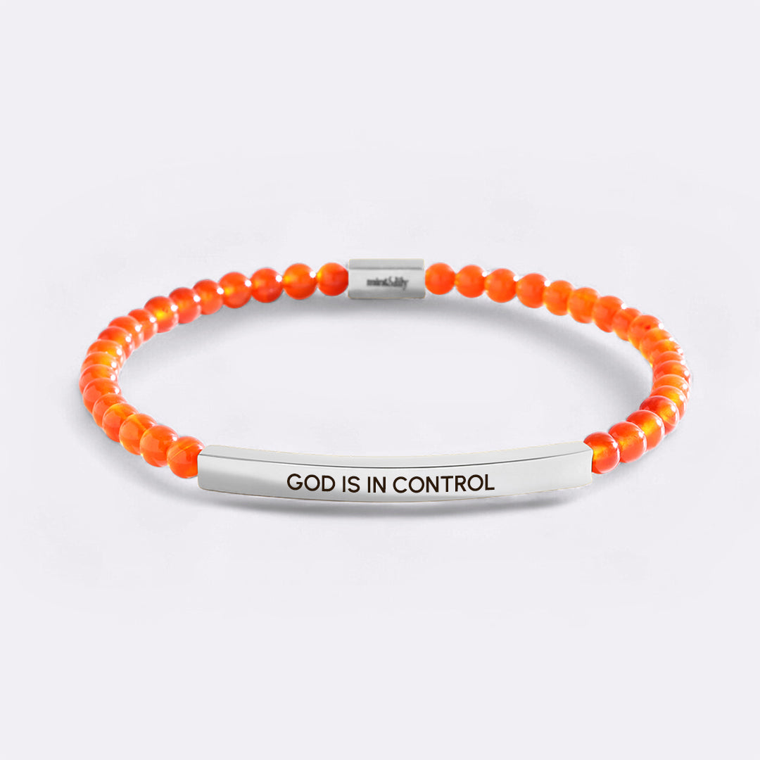 God Is In Control Beaded Inspire Bracelet