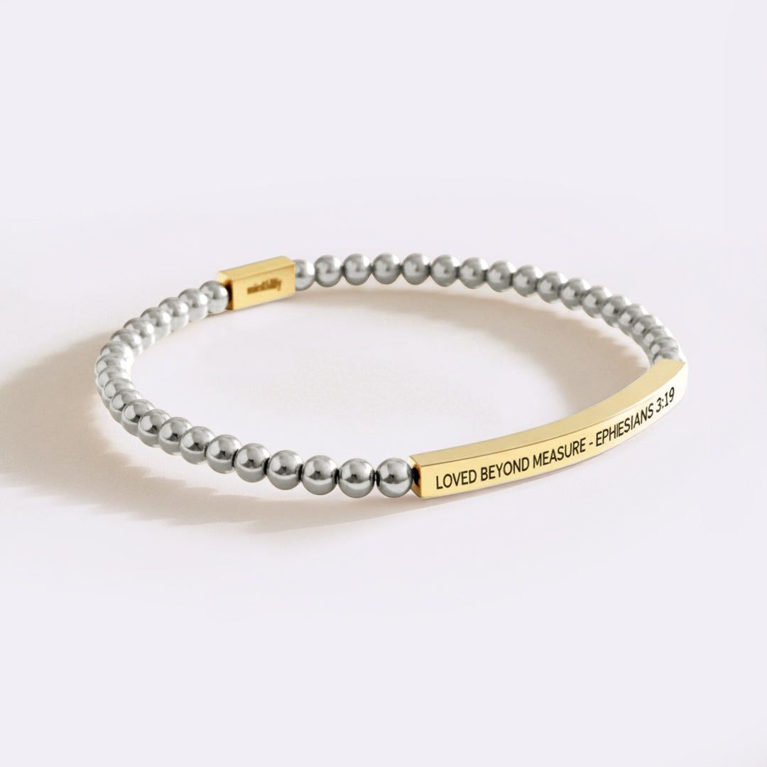 Loved Beyond Measure - Ephesians 3:19 Beaded Inspire Bracelet