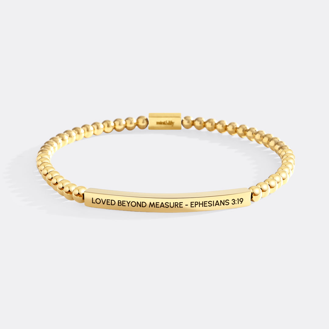 Loved Beyond Measure - Ephesians 3:19 Beaded Inspire Bracelet