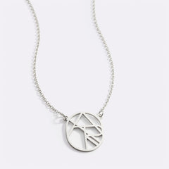 Circular Minimalist Monogram Name Necklace
