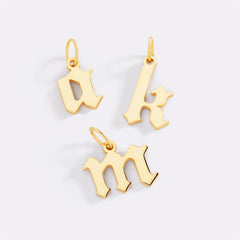 Old English Letter Charm