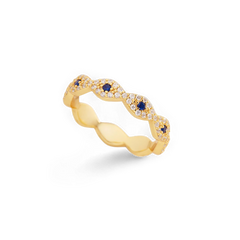 Pave Evil Eye Ring