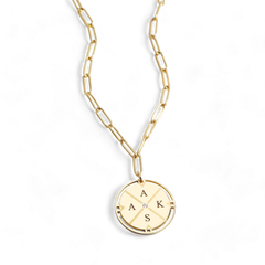Personalized Compass Pendant Necklace