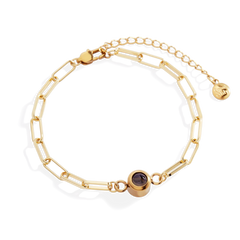 Photo Bracelet with Paperclip Chain