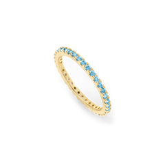 March Birthstone Eternity Stacking Ring