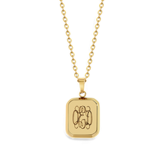 Monogram Portrait Pendant Necklace
