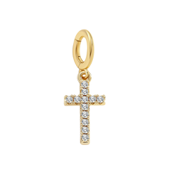 Pave Cross Charm