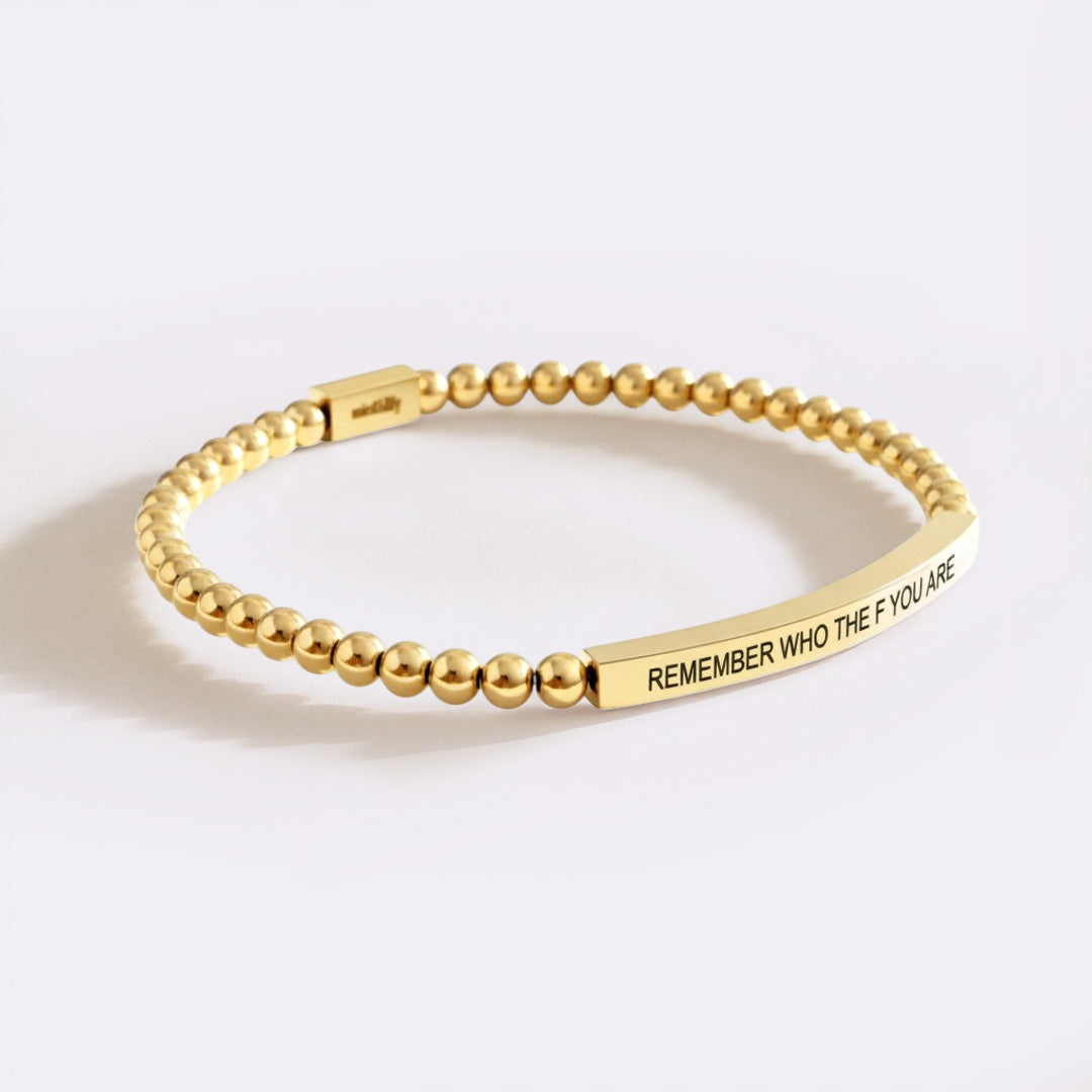 Remember Who The F You Are Beaded Inspire Bracelet