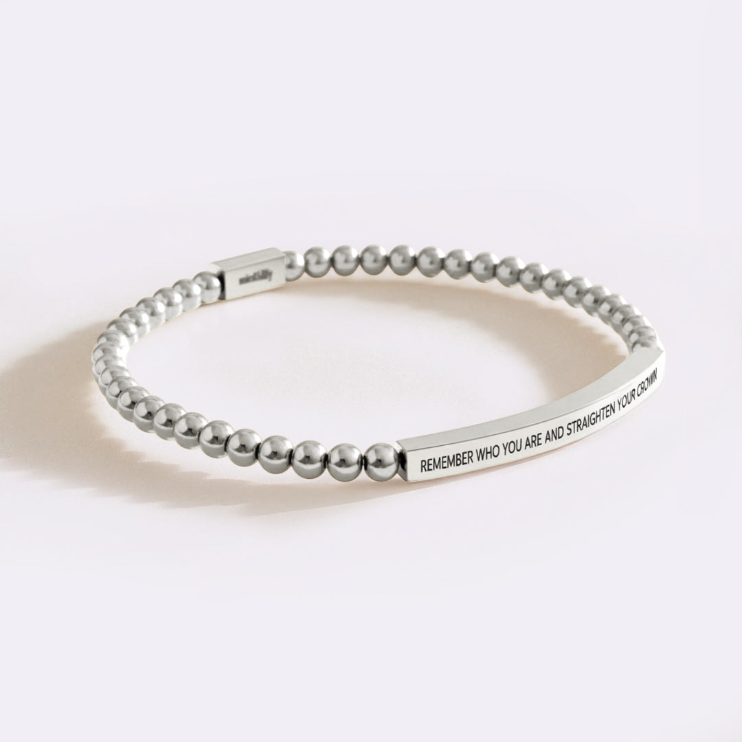 Remember Who You Are and Straighten Your Crown Beaded Inspire Bracelet