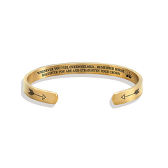 Remember Who You Are and Straighten Your Crown Cuff Bracelet
