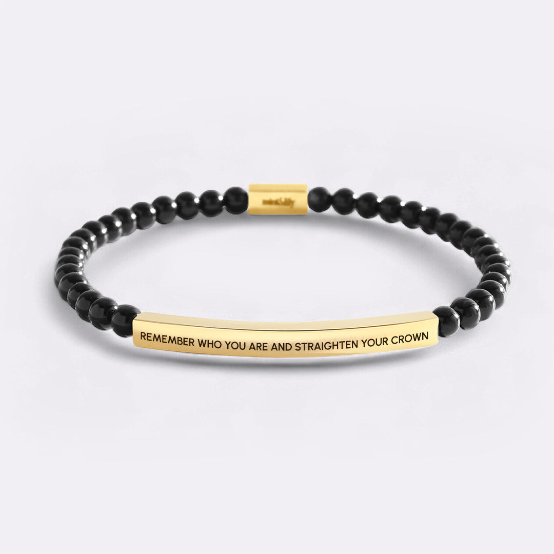 Remember Who You Are and Straighten Your Crown Beaded Inspire Bracelet