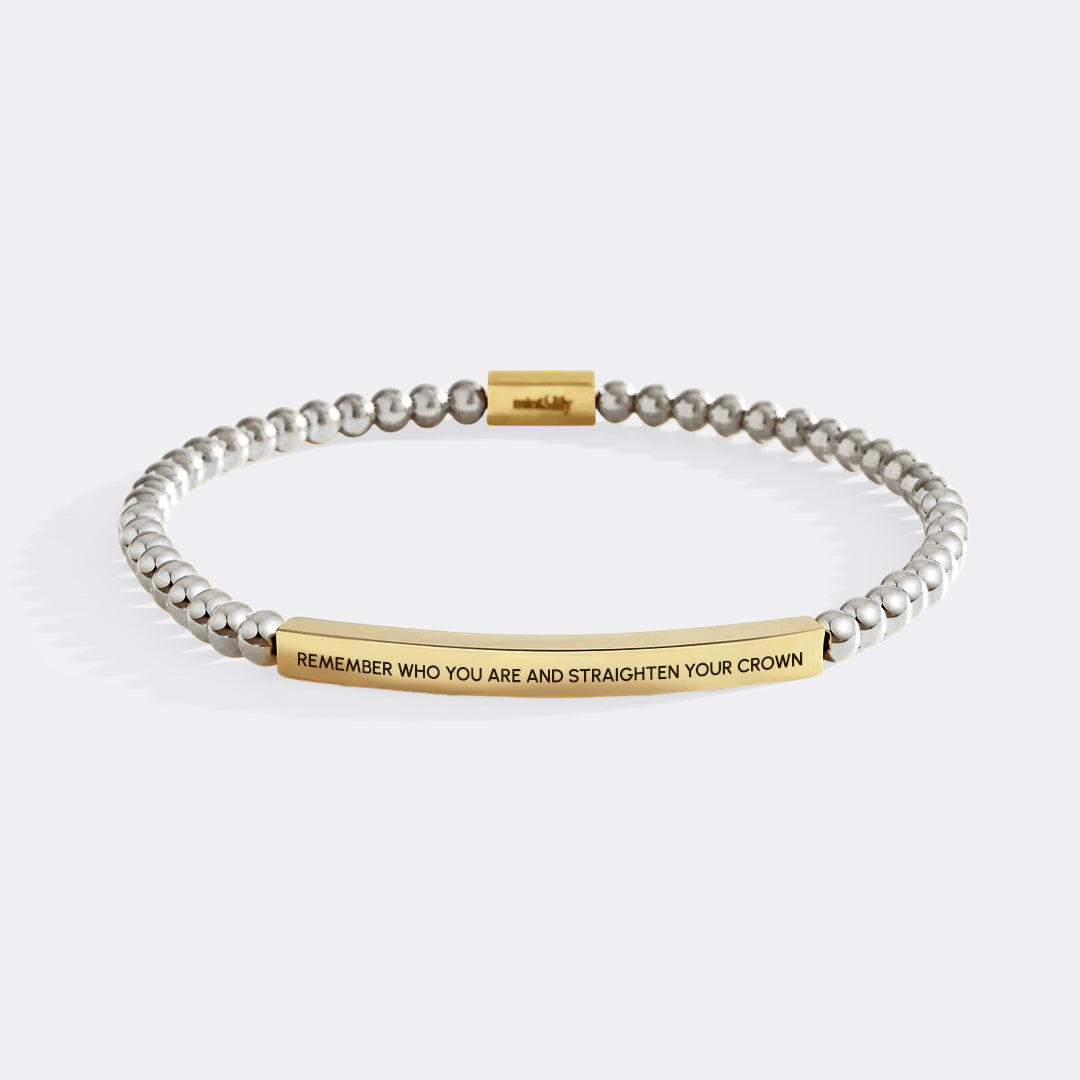 Remember Who You Are and Straighten Your Crown Beaded Inspire Bracelet