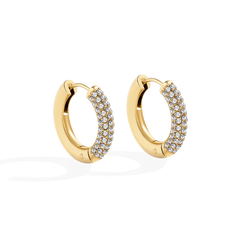 The Pavé Huggie Hoop Earrings