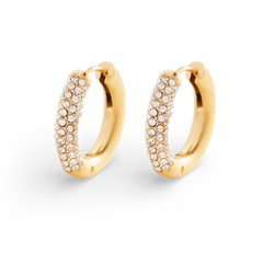The Pavé Huggie Hoop Earrings