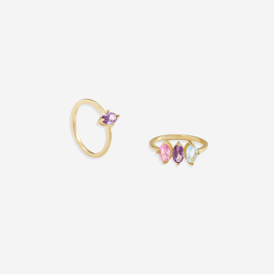 Birthstone Marquis-Cut Ring