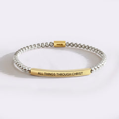 All Things Through Christ Beaded Inspire Bracelet
