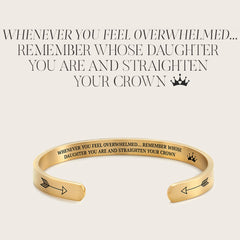 Remember Who You Are and Straighten Your Crown Cuff Bracelet