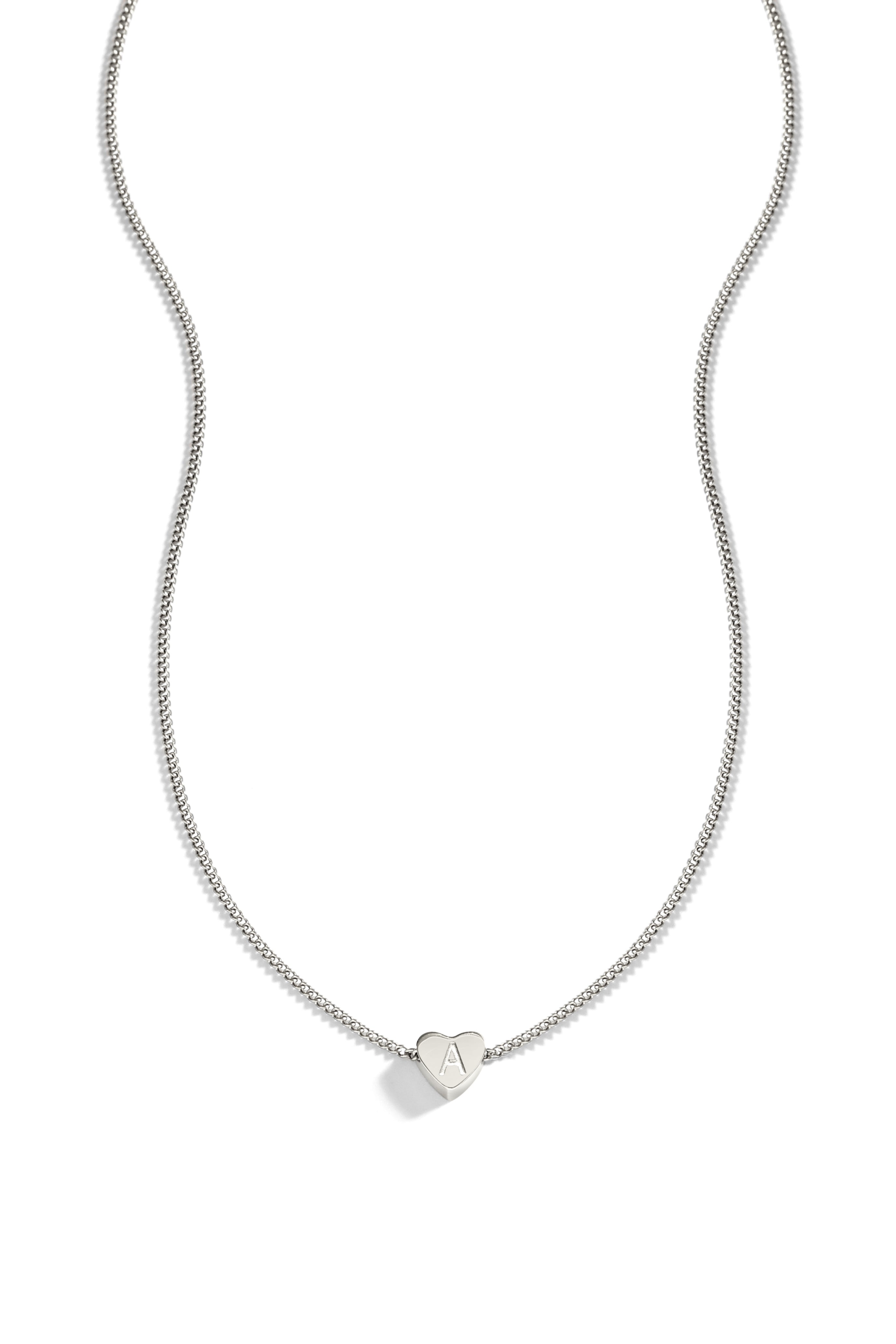 Dainty Heart Stacking Initial Necklace