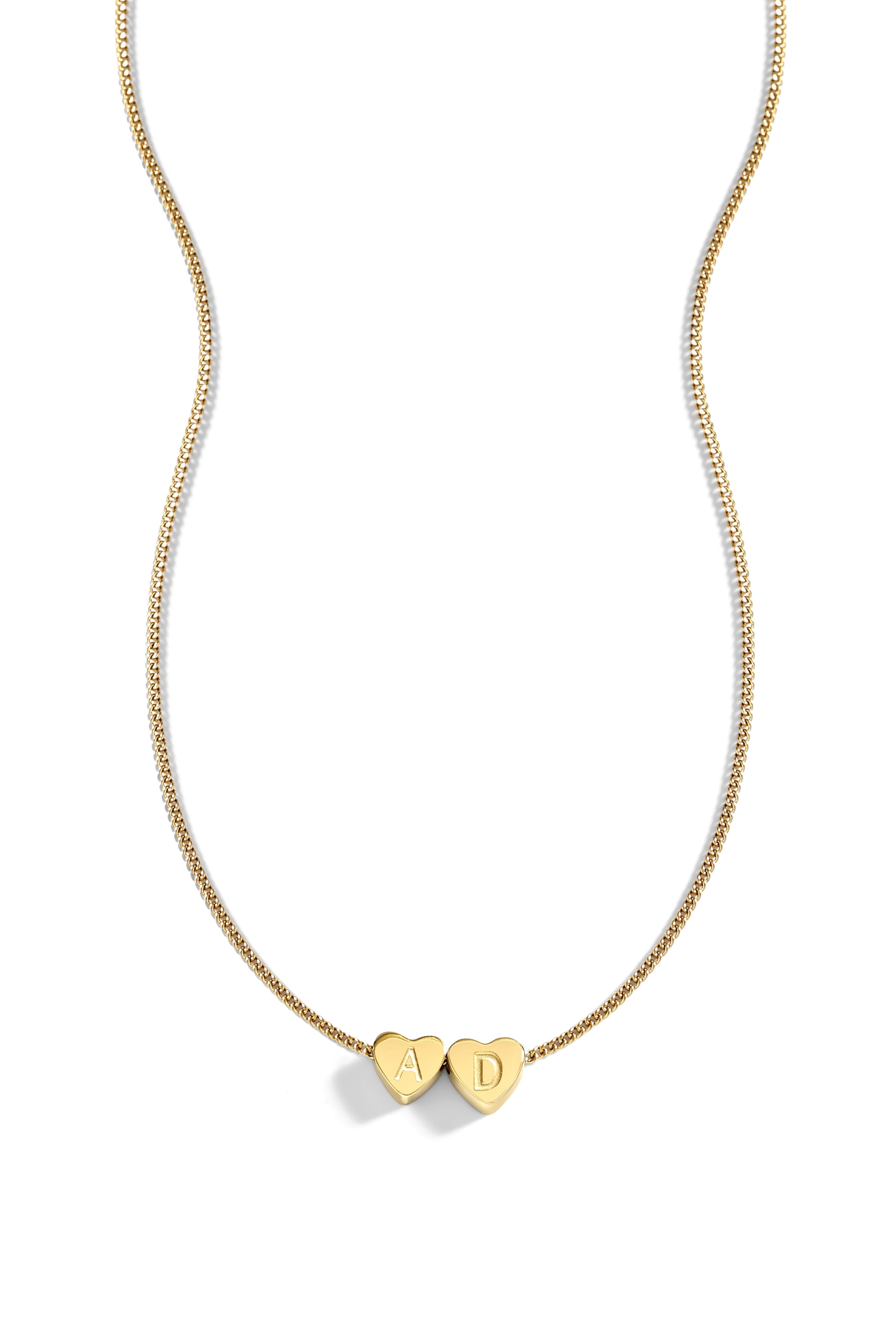 Dainty Heart Stacking Initial Necklace