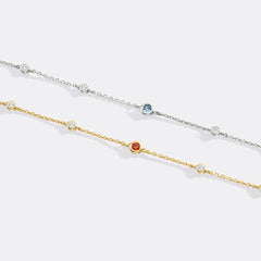 October Birthstone Station Bracelet