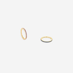 May Birthstone Eternity Stacking Ring