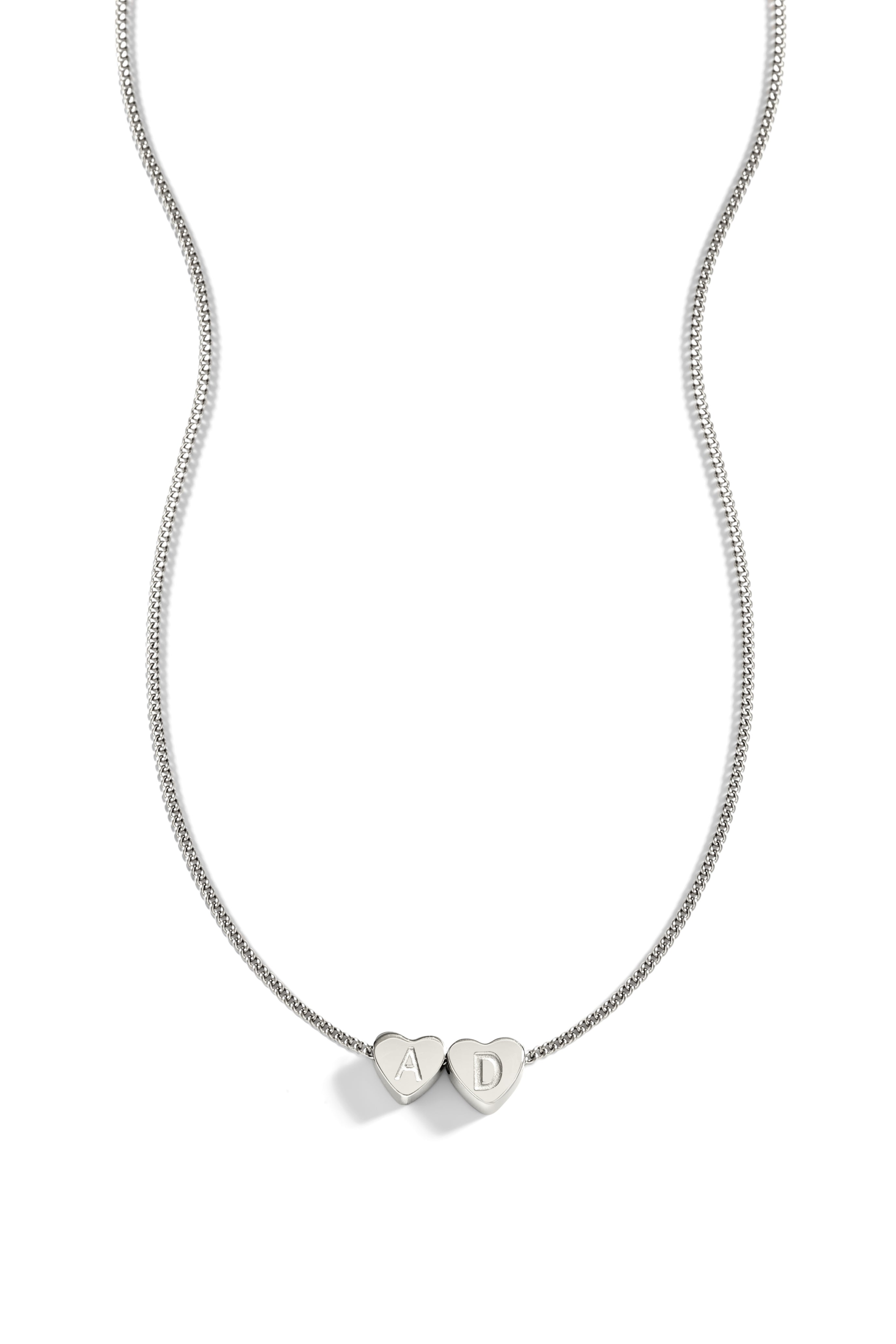 Dainty Heart Stacking Initial Necklace