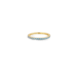 March Birthstone Eternity Stacking Ring