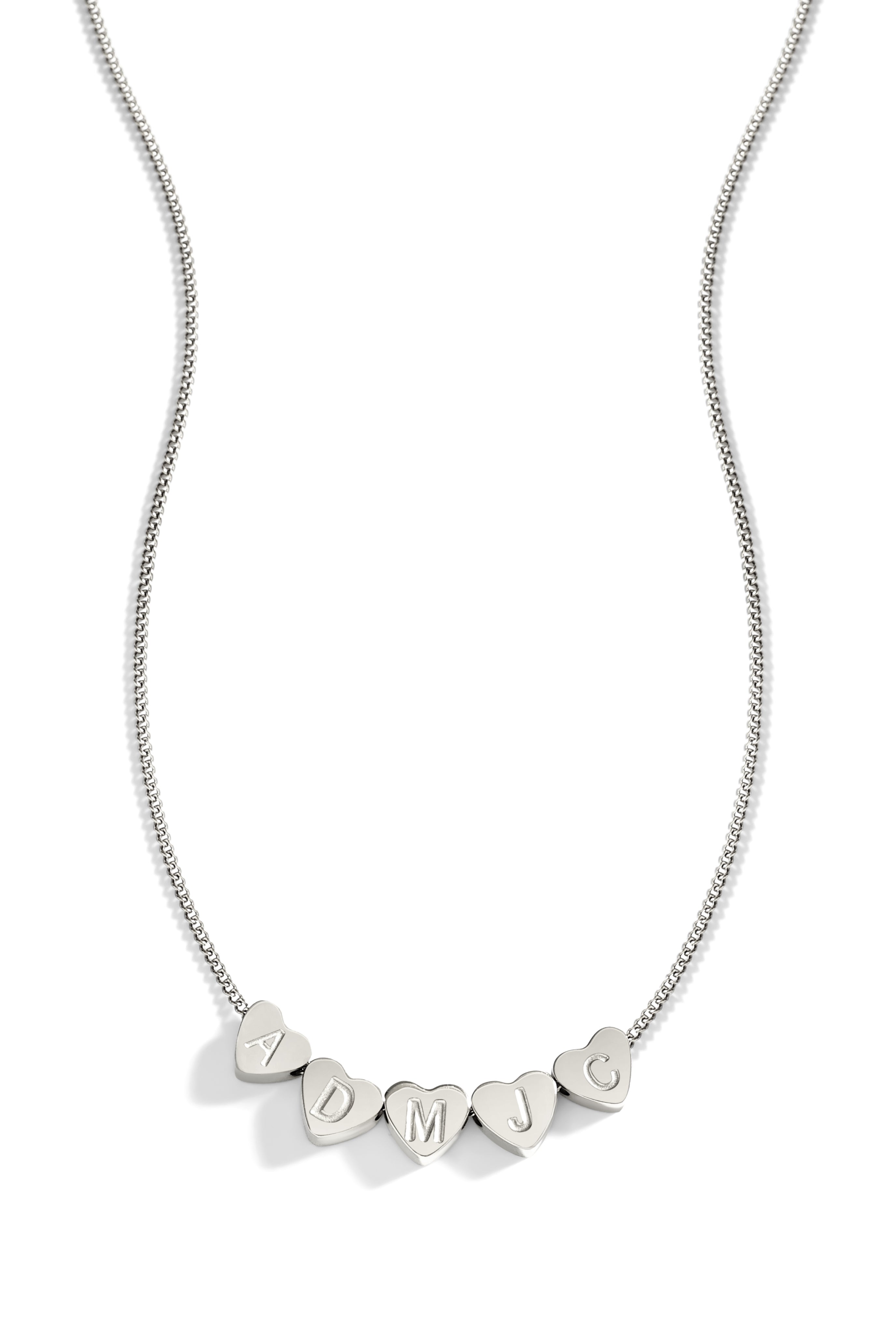 Dainty Heart Stacking Initial Necklace