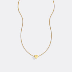 Dainty Heart Stacking Initial Necklace