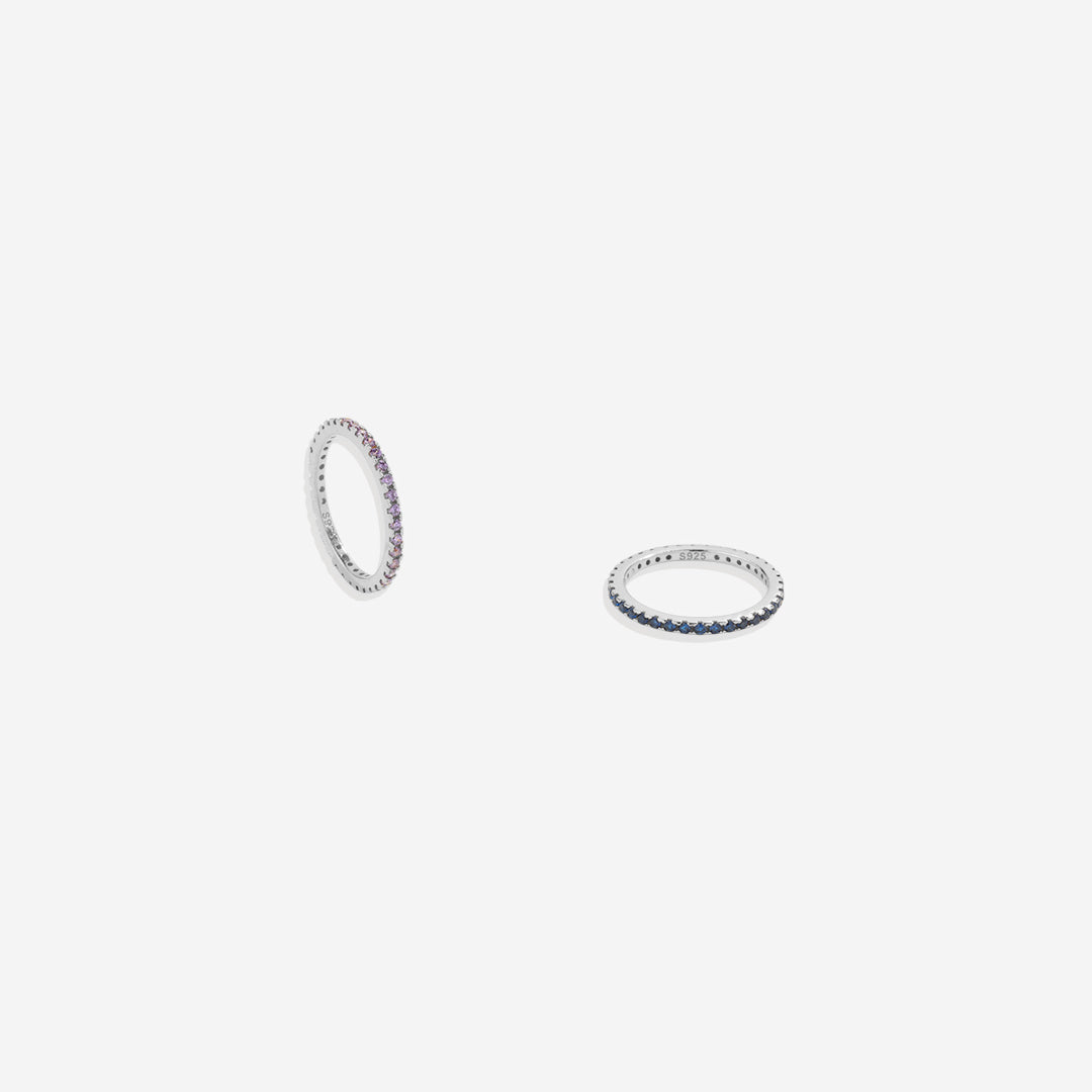April Birthstone Eternity Stacking Ring