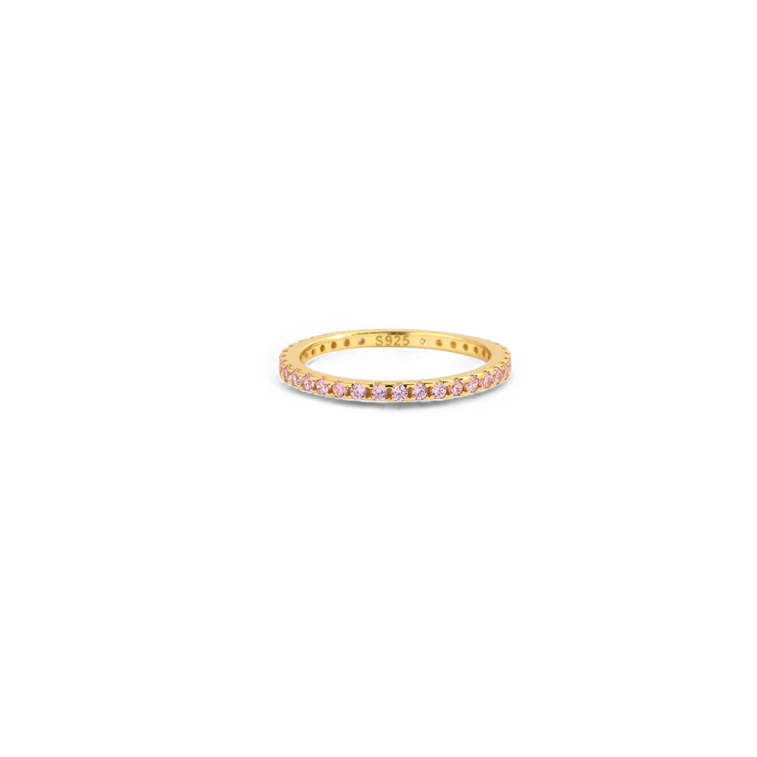 October Birthstone Eternity Stacking Ring