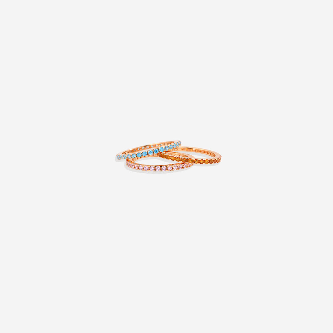 November Birthstone Eternity Stacking Ring
