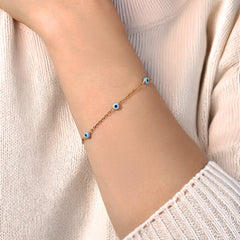 Satellite Evil Eye Bracelet